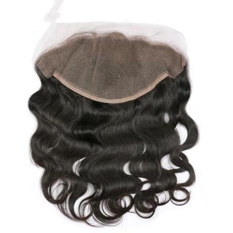 Peruvian Water Wave Human Hair Weave Natural Black 4 Bundles with HD Lace Frontal Grade 15A