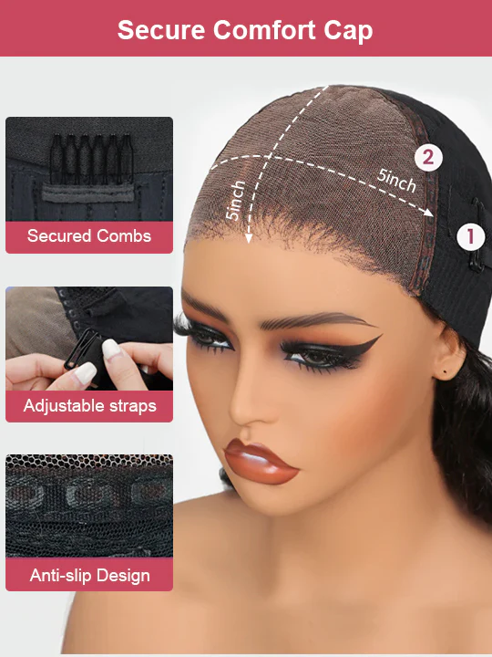 Rent - Brazilian Deep Wave 5x5 Closure Natural Black Classic 12A Virgin Human Hair Wig