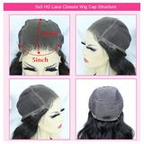 Rent - Brazilian Kinky Curly 5x5 Closure Natural Black Classic 12A Virgin Human Hair Wig