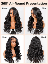 Rent - Brazilian Body Wave 5x5 Closure Natural Black Premium 14A Virgin Human Hair Wig