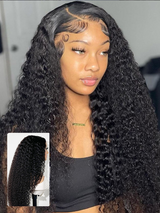 Brazilian Curly 13x6 Lace Front Natural Black Premium 14A Virgin Human Hair Wig