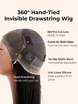 Brazilian Curly 360 Lace Frontal Natural Black Classic 12A Virgin Human Hair Wig