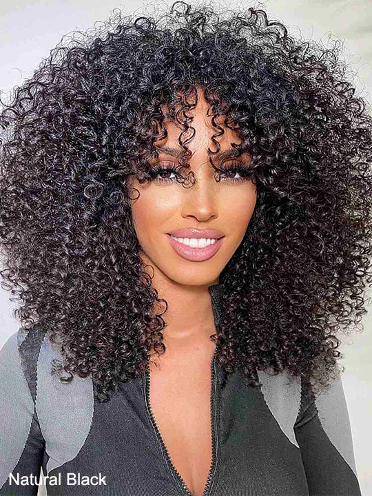 Rent - Brazilian Kinky Curly 360 Lace Frontal Natural Black Classic 12A Virgin Human Hair Wig