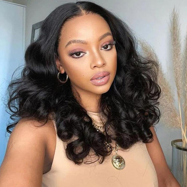 Rent - Brazilian Loose Wave Full Lace Closure Natural Black Classic 12A Virgin Human Hair Wig