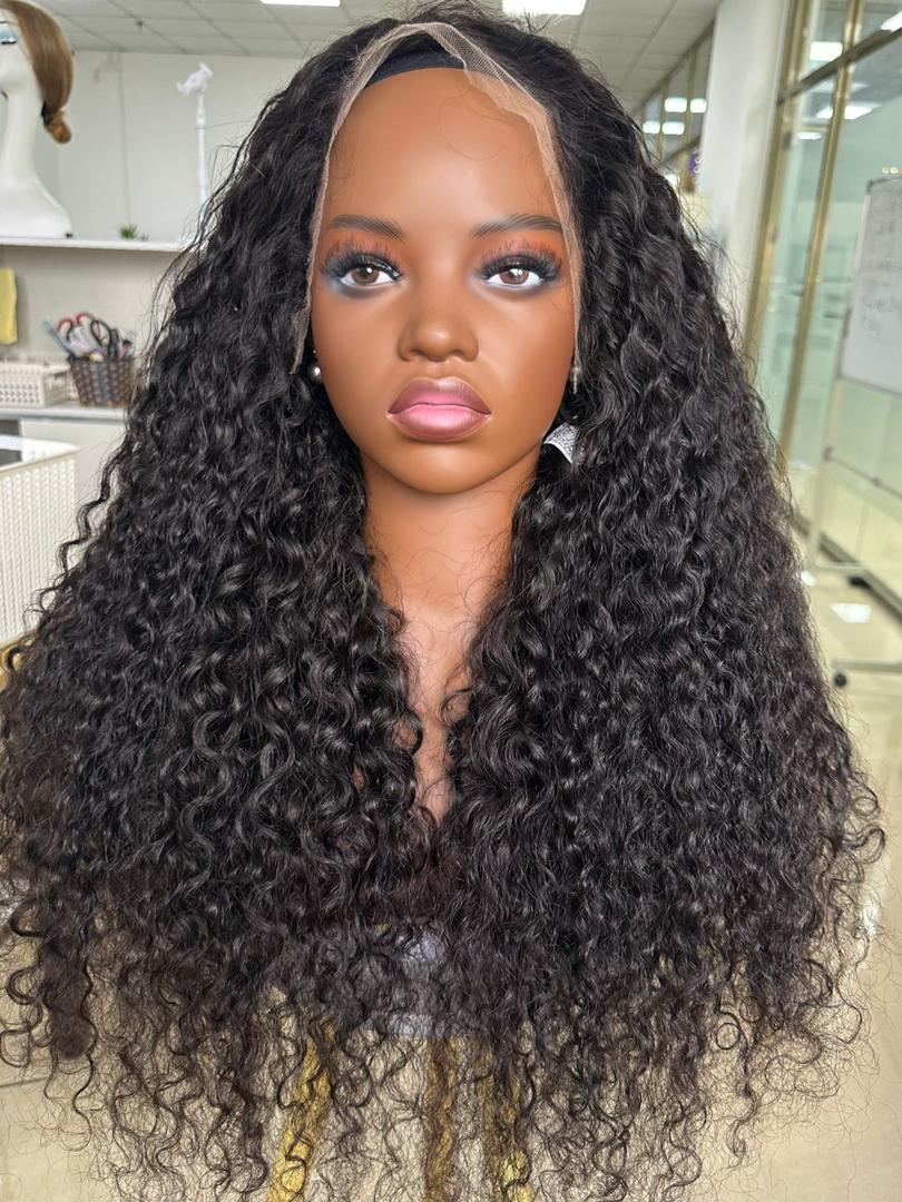 Brazilian Curly 360 Lace Frontal Natural Black Premium 14A Virgin Human Hair Wig