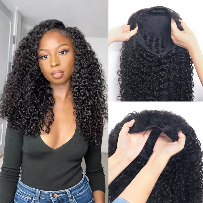 Brazilian Bob 5x5 Closure Natural Black Classic 12A Virgin Human Hair Wear & Go Drawstring Wig