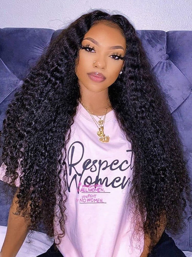 Brazilian Curly Glueless Natural Black Classic 12A Virgin Human Hair Wig