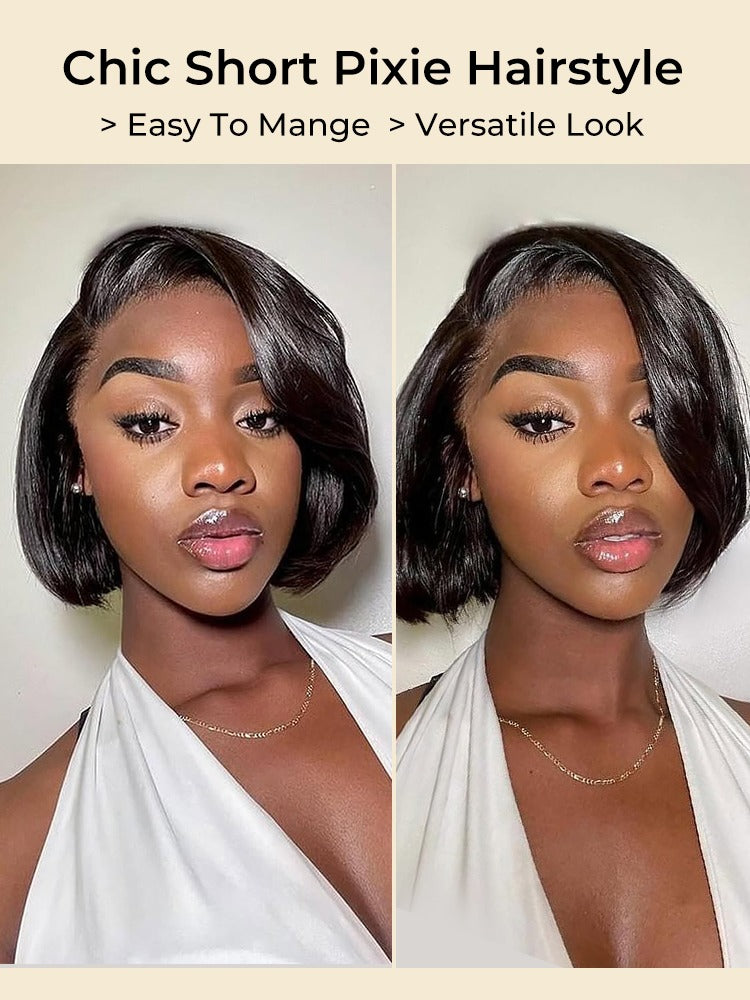 Brazilian Straight Bob Full Lace Closure Natural Black Classic 12A Virgin Human Hair Wig