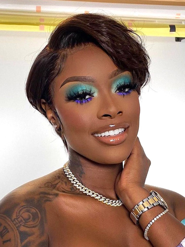 Brazilian Straight Bob Full Lace Closure Natural Black Classic 12A Virgin Human Hair Wig