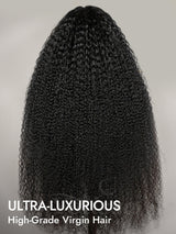 Brazilian Curly Full Lace Closure Natural Black Premium 14A Virgin Human Hair Wig